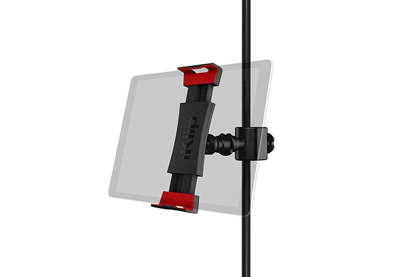 IK Multimedia iKlip 3 Deluxe Universal iPad, Stand mounts, 360 Degree Swivel, Soft-Touch Rubber Grip, Easy Insertion, Rotation, Rugged thermoplastic Design, fits 7â€-12. 1â€ Tablet, Poles to 1.2" Wide - Image 2
